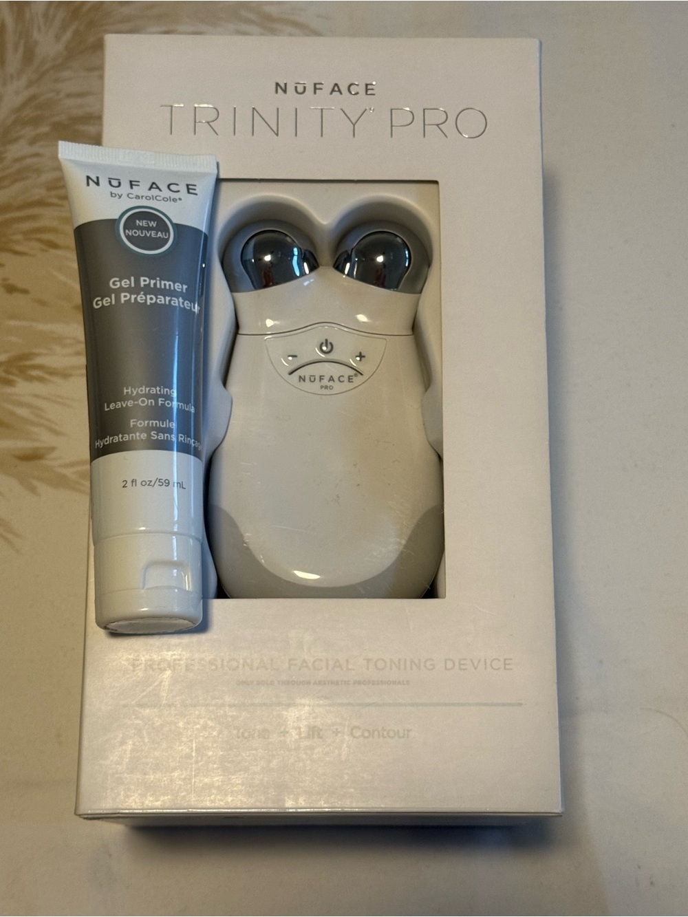 NEW NuFACE Trinity Pro Facial Toning Device with Gel Primer - White